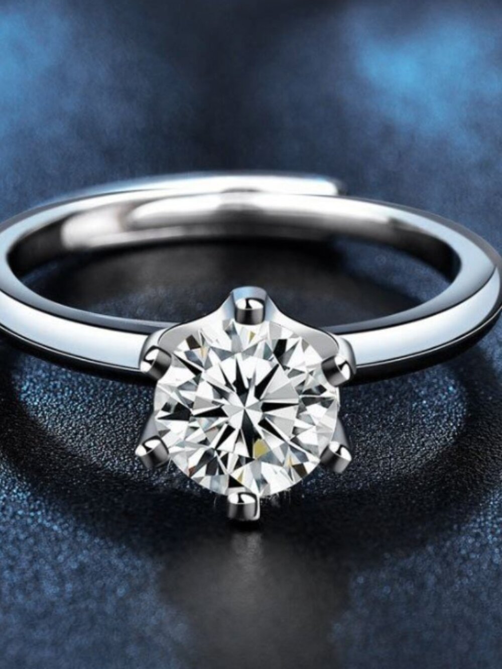 2 CT CERTIFIED ROUND BRILLIANT MOISSANITE 925S RING